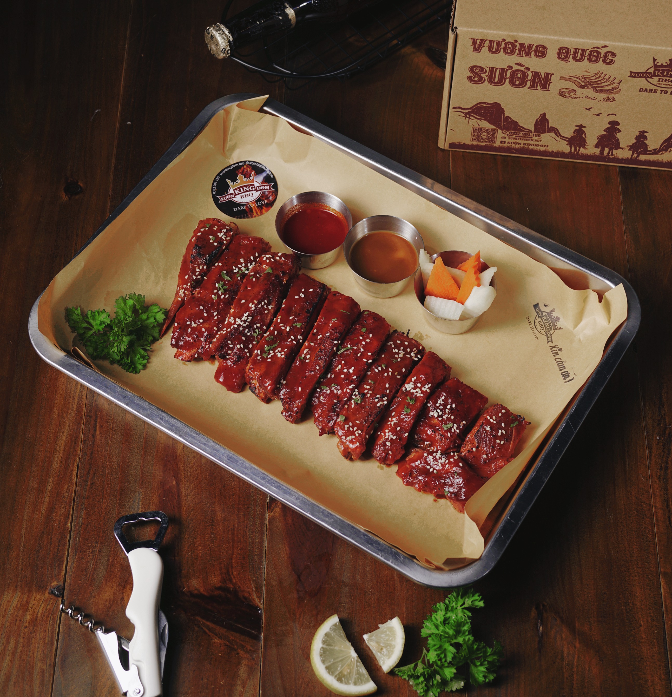 Sườn BBQ Size L (3 người ăn)