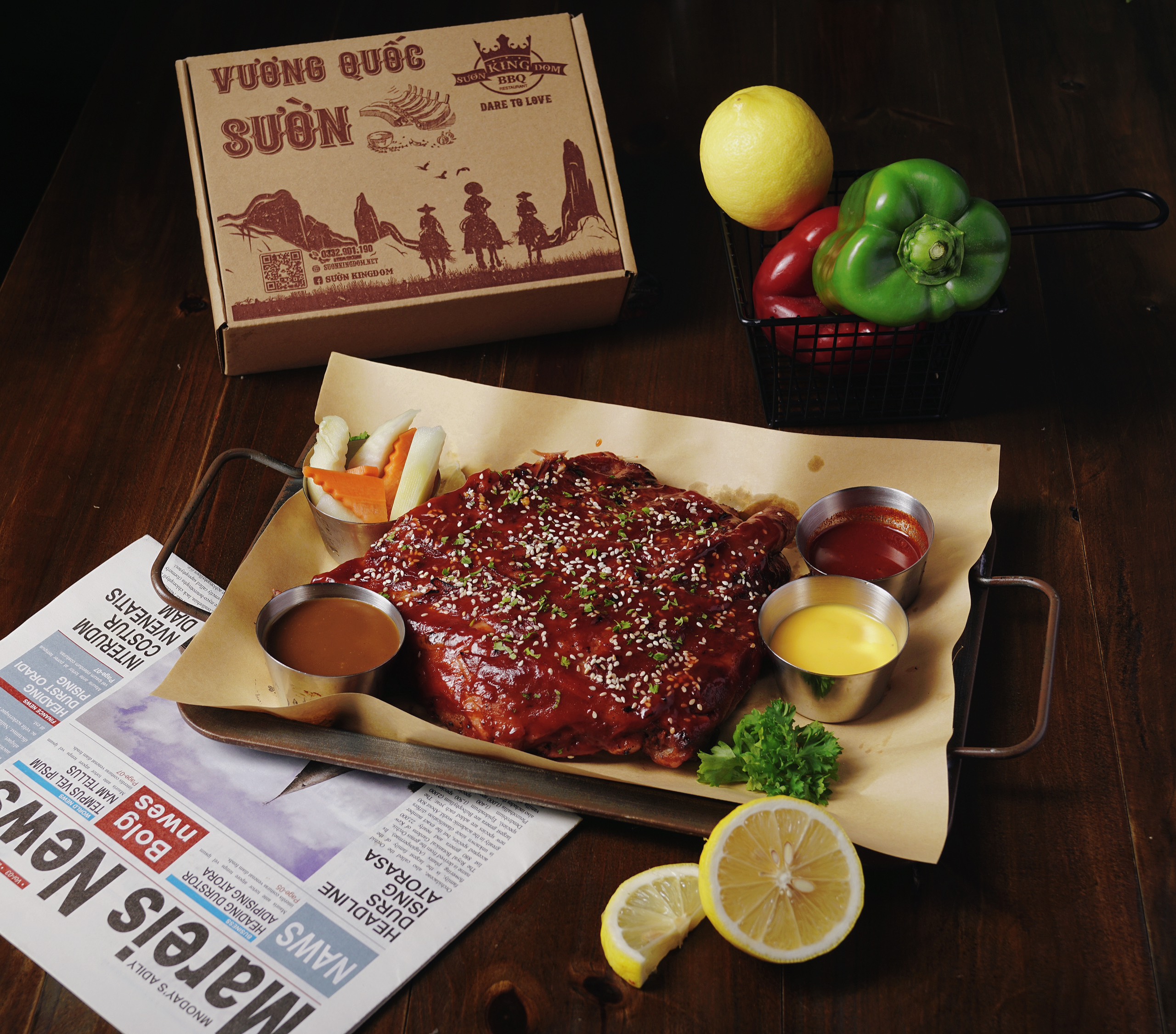 Sườn BBQ tảng nhỏ 0.5 kg (2 - 3 người)